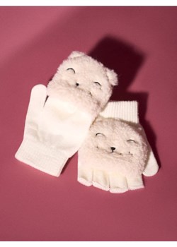 Sinsay - Rękawiczki mitenki z kożuszkiem - kremowy - id: 139FU-01X - marki Sinsay - 185693491 Sinsay - Rękawiczki mitenki z kożuszkiem - kremowy ze sklepu Sinsay w kategorii Rękawiczki dziecięce - zdjęcie 185693491