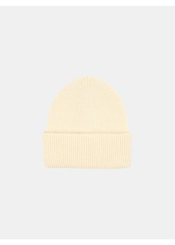 Sinsay - Prążkowana czapka beanie - kremowy ze sklepu Sinsay w kategorii Czapki zimowe damskie - zdjęcie 185693514