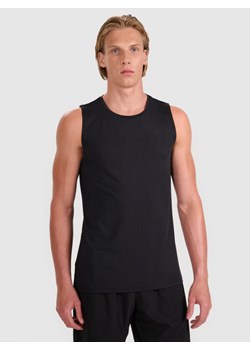 Męski tank top treningowy 4F 4FWMM00TFSLM0764 - czarny ze sklepu Sportstylestory.com w kategorii T-shirty męskie - zdjęcie 185694223