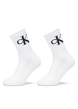 Calvin Klein Jeans Zestaw 2 par wysokich skarpet damskich 701228811 Biały ze sklepu MODIVO w kategorii Skarpetki damskie - zdjęcie 185695134