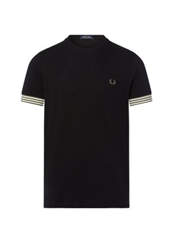 Fred Perry Koszulka męska Mężczyźni Bawełna czarny jednolity ze sklepu vangraaf w kategorii T-shirty męskie - zdjęcie 185699331