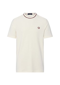 Fred Perry Koszulka męska Mężczyźni Bawełna écru jednolity ze sklepu vangraaf w kategorii T-shirty męskie - zdjęcie 185699340