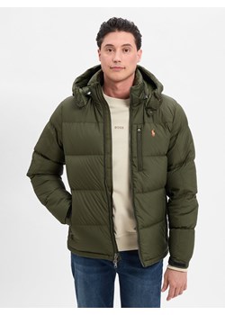 Polo Ralph Lauren Męska pikowana kurtka puchowa Mężczyźni khaki jednolity ze sklepu vangraaf w kategorii Kurtki męskie - zdjęcie 185699374