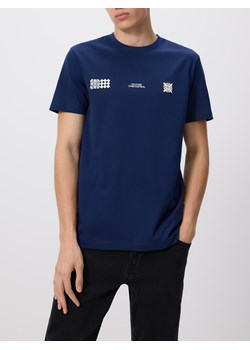 Reserved - T-shirt regular z nadrukiem - granatowy ze sklepu Reserved w kategorii T-shirty męskie - zdjęcie 185699764