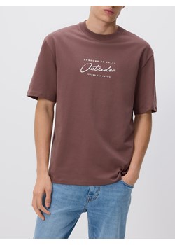Reserved - T-shirt comfort z nadrukiem - jasnofioletowy ze sklepu Reserved w kategorii T-shirty męskie - zdjęcie 185699863