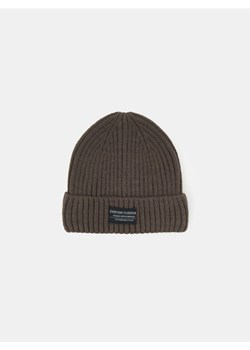 Sinsay - Prążkowana czapka beanie - zielony ze sklepu Sinsay w kategorii Czapki zimowe męskie - zdjęcie 185702110