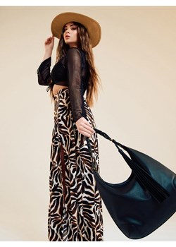 Sinsay - Torebka hobo na ramię z dekoracyjnym chwostem - czarny ze sklepu Sinsay w kategorii Torby Shopper bag - zdjęcie 185702280