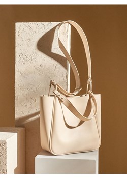 Sinsay - Torebka shopper z odpinaną kosmetyczką - kremowy ze sklepu Sinsay w kategorii Torby Shopper bag - zdjęcie 185702300