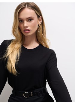 Mohito - Czarna bluza z wiskozą - czarny ze sklepu Mohito w kategorii Bluzki damskie - zdjęcie 185703714
