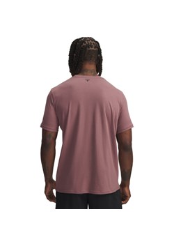 Męski t-shirt z nadrukiem Under Armour Project Rock Q3 SS 1 - różowy ze sklepu Sportstylestory.com w kategorii T-shirty męskie - zdjęcie 185704252