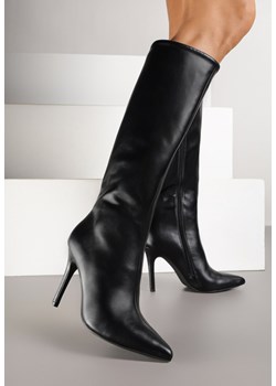 Czarne Klasyczne Kozaki na Szpilce Latiara - id: 6333A-1-38-BLACK - marki Renee - 185708581 Czarne Klasyczne Kozaki na Szpilce Latiara ze sklepu renee.pl w kategorii Kozaki damskie - zdjęcie 185708581