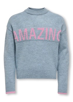KIDS ONLY Sweter &quot;Amour&quot; w kolorze jasnoróżowo-błękitnym ze sklepu Limango Polska w kategorii Swetry dziewczęce - zdjęcie 185712602