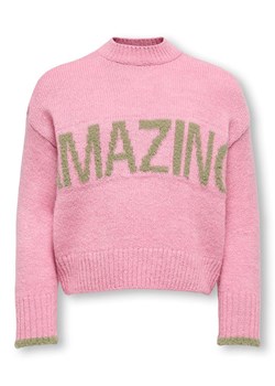 KIDS ONLY Sweter &quot;Amour&quot; w kolorze beżowo-jasnoróżowym ze sklepu Limango Polska w kategorii Swetry dziewczęce - zdjęcie 185712613