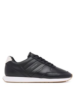 Sneakersy Calvin Klein Retro Runner Lth Tape YM0YM01381 Czarny ze sklepu eobuwie.pl w kategorii Buty sportowe męskie - zdjęcie 185712694