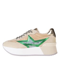 Liu Jo Skórzane sneakersy &quot;Dreamy&quot; w kolorze beżowo-złoto-zielonym ze sklepu Limango Polska w kategorii Buty sportowe damskie - zdjęcie 185713164