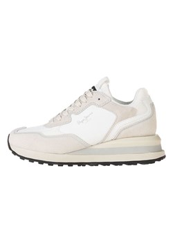 Pepe Jeans FOOTWEAR Skórzane sneakersy w kolorze beżowo-białym na koturnie ze sklepu Limango Polska w kategorii Buty sportowe damskie - zdjęcie 185713181