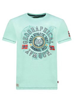 Geographical Norway Koszulka &quot;Jodept&quot; w kolorze turkusowym ze sklepu Limango Polska w kategorii T-shirty męskie - zdjęcie 185713570