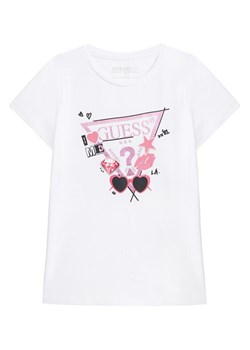 Guess T-Shirt J5YI00 K6YW4 Biały Regular Fit ze sklepu MODIVO w kategorii Bluzki dziewczęce - zdjęcie 185713692