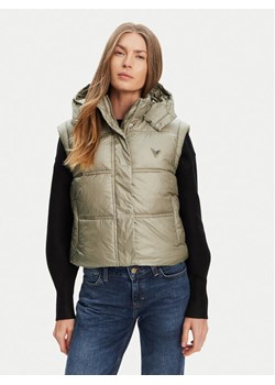 Guess Bezrękawnik W5YL11 WHDO2 Zielony Regular Fit ze sklepu MODIVO w kategorii Kamizelki damskie - zdjęcie 185713693