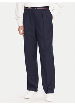 Lacoste Spodnie materiałowe HF5307 Granatowy Relaxed Fit ze sklepu MODIVO w kategorii Spodnie damskie - zdjęcie 185713881