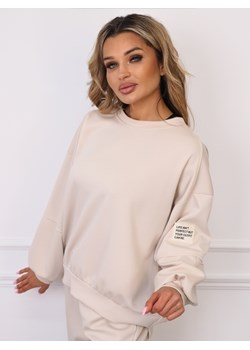 KOMPLET DRESOWY MASEŁKO BLUZA + SPODNIE- BEŻOWY ze sklepu olika.com.pl w kategorii Dresy damskie - zdjęcie 185715124