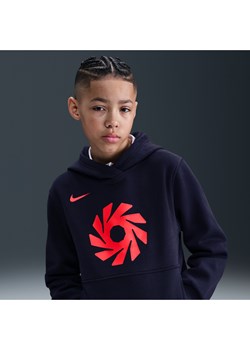 Bluza piłkarska z kapturem dla dużych dzieci Erling Haaland Club Fleece - Niebieski ze sklepu Nike poland w kategorii Bluzy chłopięce - zdjęcie 185716001