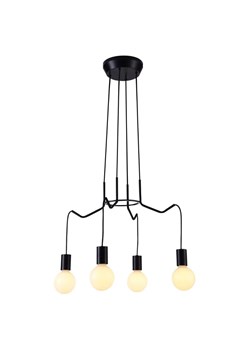 Czarna wisząca lampa loftowa K147 L4-C30 ze sklepu Edinos.pl w kategorii Lampy wiszące - zdjęcie 185717042