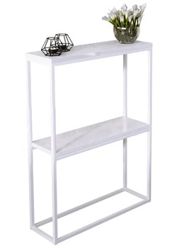 Biała konsola loft w połysku - Carello 5X ze sklepu Edinos.pl w kategorii Zestawy mebli do przedpokoju - zdjęcie 185717473