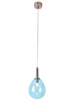 Szklana niebieska lampa wisząca - L9-F06 ze sklepu Edinos.pl w kategorii Lampy wiszące - zdjęcie 185718191