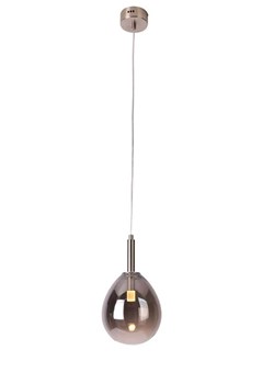 Srebrnoszara lampa wisząca - B0-T95 ze sklepu Edinos.pl w kategorii Lampy wiszące - zdjęcie 185718194