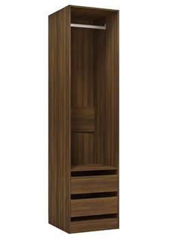 Minimalistyczna szafa bez drzwiczek brązowy dąb - Uxaro 4X ze sklepu Edinos.pl w kategorii Szafy - zdjęcie 185718464