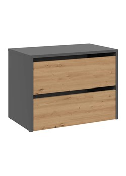 Szafka Na Buty Modułowa Antracyt + Dąb 5 Rozmiarów A7-F81 ze sklepu Edinos.pl w kategorii Zestawy mebli do przedpokoju - zdjęcie 185718881