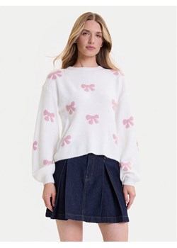 ONLY Sweter Bora 15360712 Biały Regular Fit ze sklepu MODIVO w kategorii Swetry damskie - zdjęcie 185719861