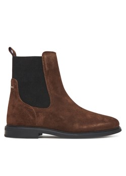 Tommy Hilfiger Sztyblety Flag Boot FW0FW08780 Brązowy ze sklepu MODIVO w kategorii Botki - zdjęcie 185719931