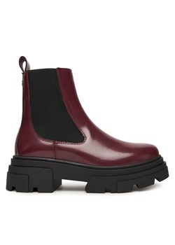 Tommy Hilfiger Sztyblety Shiny FW0FW09042 Brązowy ze sklepu MODIVO w kategorii Botki - zdjęcie 185720030