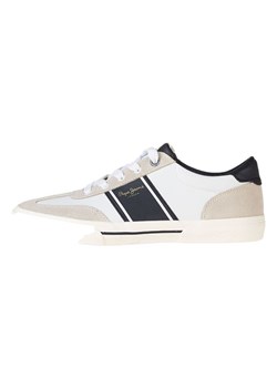 Pepe Jeans FOOTWEAR Skórzane sneakersy w kolorze biało-beżowym ze sklepu Limango Polska w kategorii Trampki męskie - zdjęcie 185721292