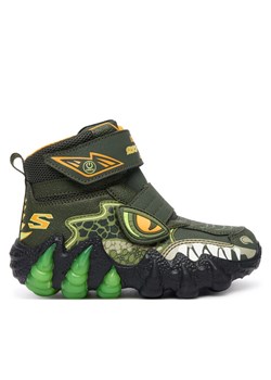 Śniegowce Skechers Skech-O-Saurus Lights 2.0 400122L OLV Khaki ze sklepu eobuwie.pl w kategorii Buty zimowe dziecięce - zdjęcie 185722941