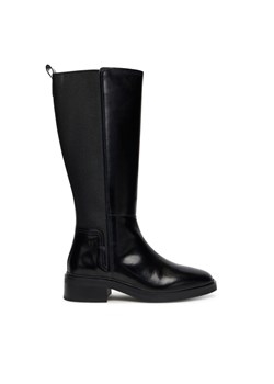 Kozaki Tommy Hilfiger Th Minimal Abrasivato Long Boot FW0FW08979 Czarny ze sklepu eobuwie.pl w kategorii Kozaki damskie - zdjęcie 185722991