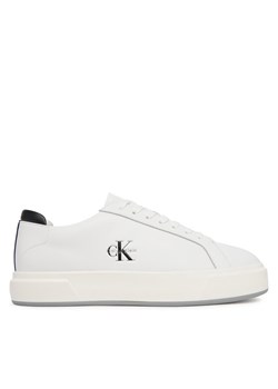 Sneakersy Calvin Klein Basket Cupsole Laceup Lth Ml YM0YM01460 Biały ze sklepu eobuwie.pl w kategorii Buty sportowe męskie - zdjęcie 185723011