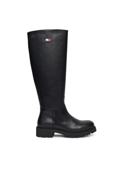 Kozaki Tommy Jeans Tjw Stretchy Long Shaft Boot EN0EN02828 Czarny ze sklepu eobuwie.pl w kategorii Kozaki damskie - zdjęcie 185723022