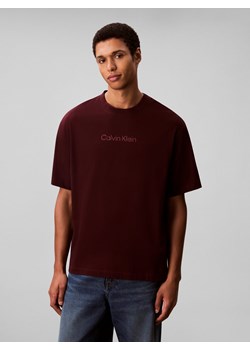 Calvin Klein Koszulka męska Mężczyźni Bawełna bakłażanowy jednolity ze sklepu vangraaf w kategorii T-shirty męskie - zdjęcie 185724764