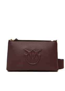 Torebka PINKO Flat Horizontal Mini AI 25-26 104277 A29Q Bordowy ze sklepu eobuwie.pl w kategorii Listonoszki - zdjęcie 185725501