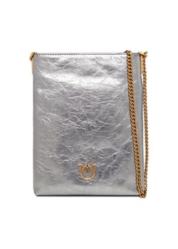 Torebka PINKO Flat Satchel AI 25-26 PCPL 105352 A2OT Srebrny ze sklepu eobuwie.pl w kategorii Kopertówki - zdjęcie 185725544
