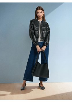 Sinsay - Torebka na ramię z imitacji skóry - czarny ze sklepu Sinsay w kategorii Torby Shopper bag - zdjęcie 185730931