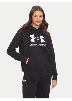 Under Armour Bluza Ua Rival Fleece Big Logo 1379501 Czarny Loose Fit ze sklepu MODIVO w kategorii Bluzy damskie - zdjęcie 185731092
