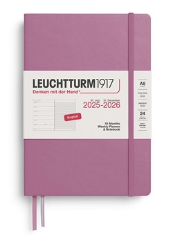 LEUCHTTURM1917 Notatnik w kolorze lawendowym z kalendarzem - A5 ze sklepu Limango Polska w kategorii Akcesoria biurowe - zdjęcie 185733550