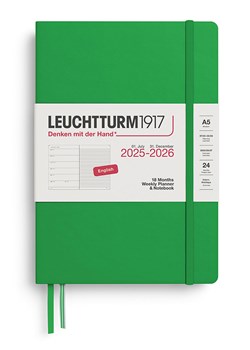 LEUCHTTURM1917 Notatnik w kolorze zielonym z kalendarzem - A5 ze sklepu Limango Polska w kategorii Akcesoria biurowe - zdjęcie 185733551