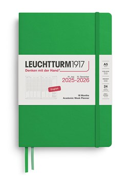 LEUCHTTURM1917 Planer akademicki w kolorze zielonym - A5 ze sklepu Limango Polska w kategorii Akcesoria biurowe - zdjęcie 185733564