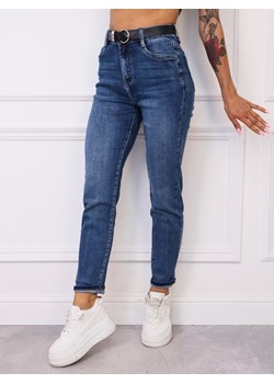 SPODNIE JEANSOWE MOM FIT+ PASEK ze sklepu olika.com.pl w kategorii Jeansy damskie - zdjęcie 185735581