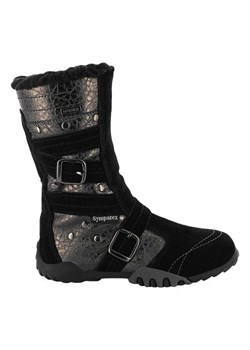 Czarne Kozaki Dziewczęce Z Metaliczną Skórą Bartek T-24574/J11 ze sklepu Wojas w kategorii Buty zimowe dziecięce - zdjęcie 185735654